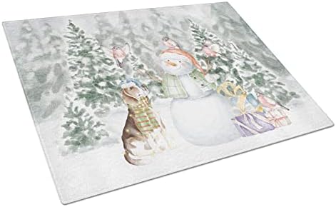 ביגל טריקולור צד נוף עם חג המולד מציג זכוכית חיתוך לוח גדול