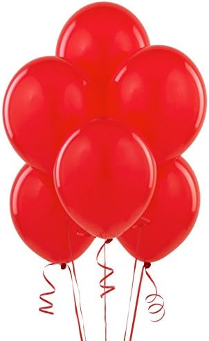 Shatchi 5 PCS 12 בלוני לטקס בצבע אדום חגיגות מסיבות ליום הולדת