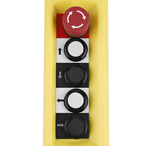 מתג לחיצת כפתור שרשרת שרשרת מנוף הרמת בקר תליון 4 כפתורים צהובים
