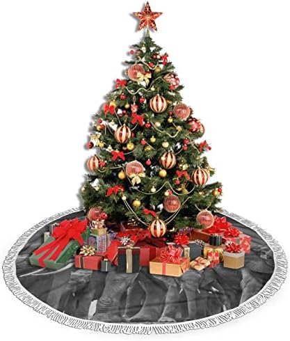 חצאית עץ חג המולד של פיל אפריקה, מחצלת חצאית עץ חג המולד עם ציצית לעיצוב מסיבות חתונה לחג 48