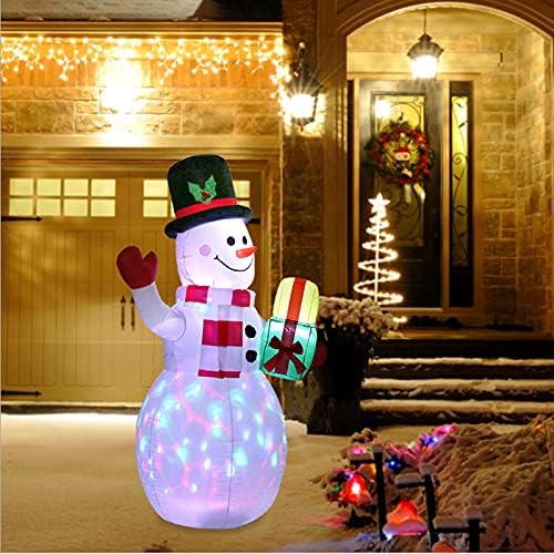 אנשי שלג לחג המולד שולחים מתנות דגמים מתנפחים אורות מוארים מקשטים קישוטים לחצר מסיבת חג המולד
