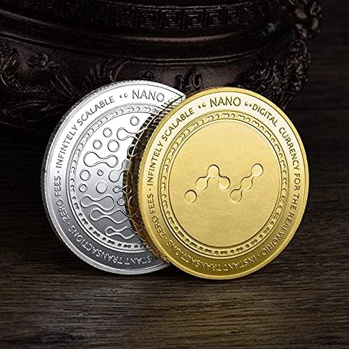 מטבע מצופה זהב מכסף דיגיטלי מטבע וירטואלי מטבע ננו מטבע cryptocurrency 2021 מטבע אוסף מהדורה מוגבלת עם כיסוי מגן