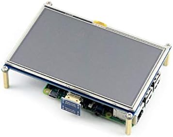 מסך מגע התנגדות של 5 אינץ 'תצוגת TFT 800x480 ממשק HDMI LCD ישיר מחבר עם Raspberry Pi 3B+/3B/3A+/2B/B+/A+, לעבוד עם Raspbian/Ubuntu/Kali/Retropie