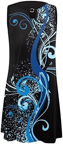 קיץ חוף שמלות לנשים 2023 חמוד שרוולים סאקורה הדפסת טנק שמלות קו משמרת טוניקת שמלה קיצית