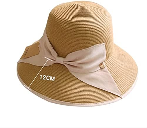 לרכוש קיץ קשת שמש כובעי גבירותיי רחב שולי כובע נשי עגול למעלה פנמה תקליטונים קש חוף כובע נשים