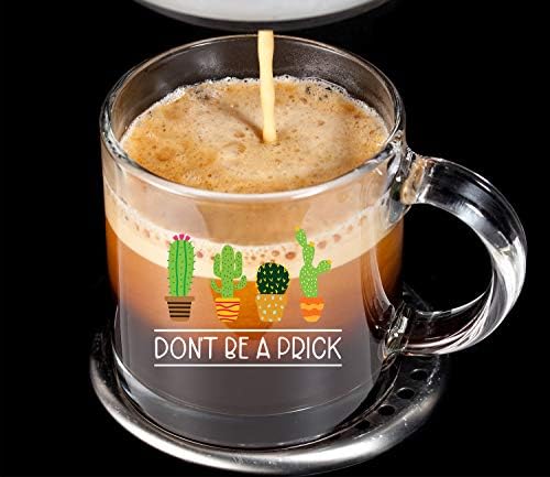 אל תהיה ספל זין-ספל קפה מזכוכית שקופה 13 עוז - הומור סרקסטי של חובב צמחים מצחיק - רעיונות משרדיים לקללות מושלמים לעמיתים לעבודה - מאת ספלי טיפול התנהגותי וקוגניטיבי