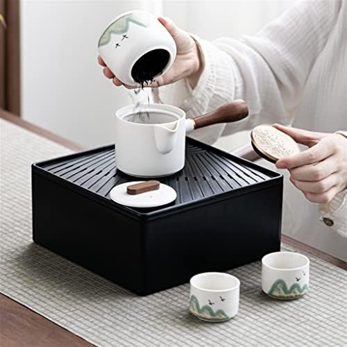 CXDTBH TRAITED SET STALL ניידים יפניים חיצוניים ביתיים שימוש בקונג פו קומקום תה עם מגש תה