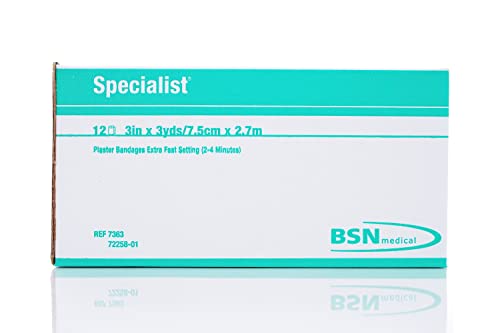 BSN מומחה רפואי טיח של תחבושות פריז, גודל 3 x 3 yds, 2-4 דקות הגדרה מהירה במיוחד, 7363