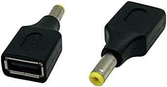 DAFENSOY USB ל- DC מתאם כוח, USB 2.0 נקבה ל- DC 5.5 x 2.1 ממ מתאם כוח זכר 2-חבילה, המשמשת לטעינה של מכשירים אלקטרוניים עם יציאות DC או USB