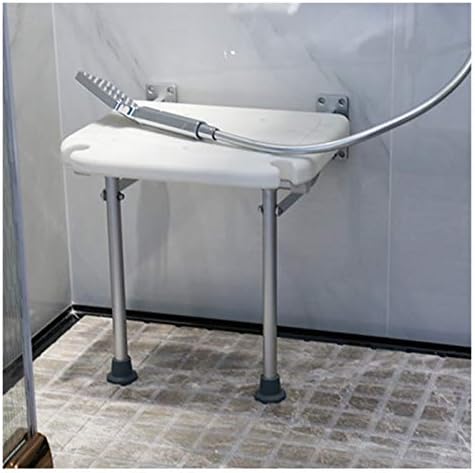 מתקפל מקלחת ספסל להעיף בורג אמבטיה מושב קיר רכוב אמבטיה כיסא שרפרף עם החלקה רגליים ניקוז חורים מקלחת ראש