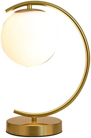 תאורת KCO אמצע המאה מנורת שולחן מיטה מנורה כדורי זכוכית מודרנית מנורה קריאה זהב מנורה צורת צורת שולחן מתכת אור לחדר שינה סלון משרד