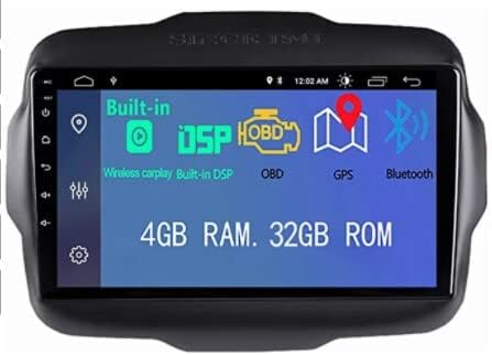 Sizhile Android 10 סטריאו לרכב לג'יפ Renegade, מסך מגע בגודל 9 אינץ 'GPS ניווט ניווט יחידת ראש מובנה DSP תומך במצלמת גיבוי של OBD2 DVR TPMS