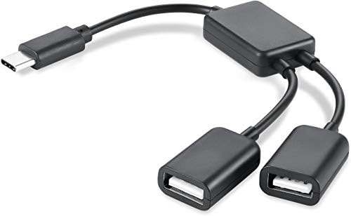 Iflash typc c עד מפצל USB כפול, 2-חבילות USB מסוג C ל- USB 2.0 מתאם מתאם, 2x USB-C ל- USB 2.0 נקבה, 1-יציאה USB C OTG Hub עבור Apple MacBook, MacBook Pro, Google Pixel, Galaxy S9 / S8 / הערה 8