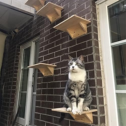 DHDM קיר רכוב חתולים מטפסים מסגרת חתולים עץ עץ מלא חתולי פלטפורמה קופסת קיר קיר DIY רהיטים מחמד חתלתול קפיצות קפיצה בגודל שונה