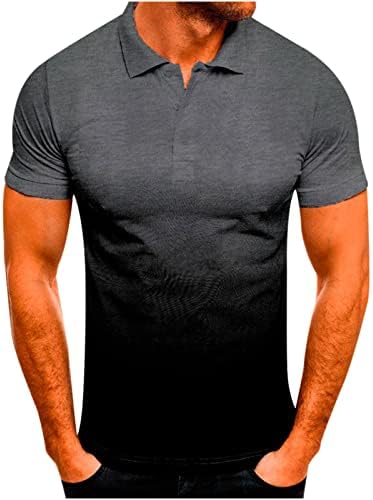 גברים של פולו חולצות ספורט מזדמן קצר שרוול גולף חולצות פולו לחות הפתילה צווארון טניס חולצה שיפוע רופף חולצות