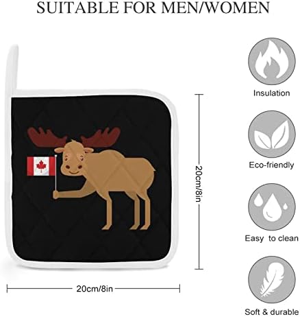 מחזיקי סיר דגל קנדה חמודים לקנדה למטבח חום עמיד בפני חום תנור רפידות חמות לבישול