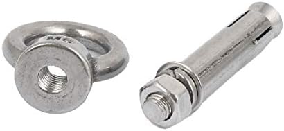 X-DREE 2PCS M6X50MM 304 הרחבת נירוסטה הרחבת נירוסטה בורג עוגן וו סגור בורג עוגן (2 UNIDS M6X50MM 304 TORNILLO DE EXPANSIón de Acero בלתי חמצון Cerrado Perno de Anclaje de Gancho