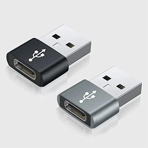 USB-C נקבה ל- USB מתאם מהיר זכר התואם למכשירי Samsung Galaxy S10 Lite למטען, סנכרון, מכשירי OTG כמו מקלדת, עכבר, מיקוד, Gamepad, PD