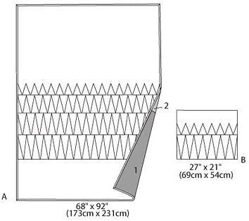 התבניות של מק'קל M6483 Sham and שמיכה, גודל אחד בלבד