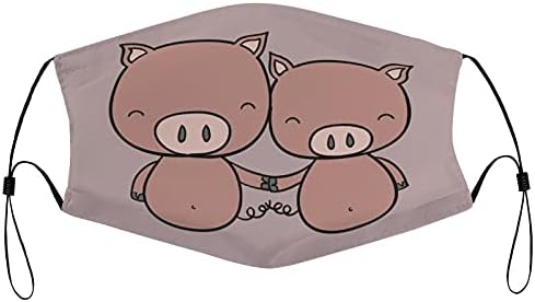 אישית לשימוש חוזר בטיחות בגדי בד מסכות אח חמוד זוג בעלי החיים קריקטורה חזיר מתנה הבעל אשתו אח אחות