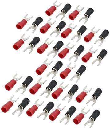 40 יחידות סו 3.5-5 מסופי מלחץ מבודדים מראש אדום שחור עבור חוט 14-12 (40 יחידות טרמינלי א סו טיפו טרום בידוד סו 3, 5-5 רוסו-לכל פילו או 14-12