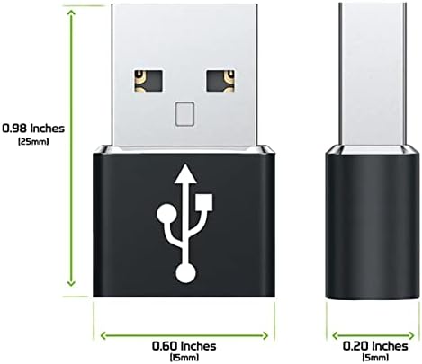 USB-C נקבה ל- USB מתאם מהיר זכר התואם ל- Leeco Cool1 כפול למטען, סנכרון, מכשירי OTG כמו מקלדת, עכבר, מיקוד, GamePad, PD