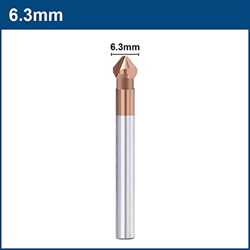 חותך Chamfer 4.5-50 ממ 3 חליל 90 מעלות מצופה HSS מקדח חותך חור מתכת עץ קידוח קידוח מקדח 1 pcs 1 pcs