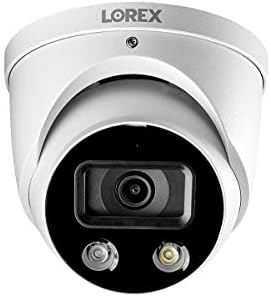 Lorex E892DD מקורה/חיצוני 4K Ultra HD הרתעה חכמה מצלמת כיפת IP עם תנועה חכמה פלוס, ראיית לילה 150ft, CNV, 2.8 ממ, F2.0, IP67, שמע, עובד עם N842, N862B סדרת, לבן