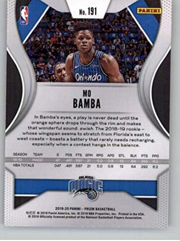 2019-20 PANINI PRIZM 191 MO BAMBA ORLANDO MAGIC NBA כרטיס מסחר בכדורסל