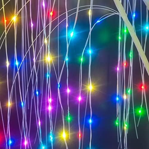 צבע LED בגודל 5.5ft החלפת אור ערבה אור עם 216 נוריות LED מרחוק RGBW עץ מלאכותי מואר ערבה עם 10 מצבים מהבהבים לחג ההודיה חג המולד פסטיבל חג המולד עיצוב עיצוב בית עיצוב חתונה