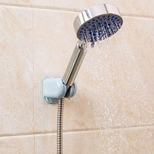 מחזיק ראש מקלחת אמבטיה אגרוף מחזיקים עמידים בחינם למטריית מטאטאי שיער