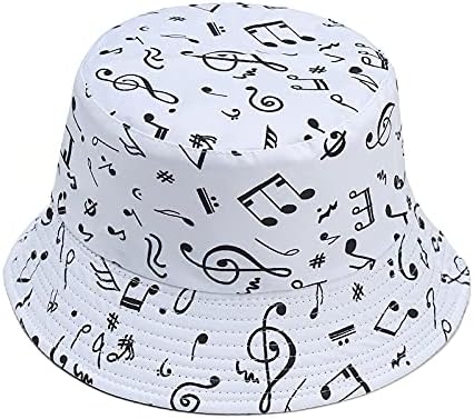 אגן כובע חוף מוסיקה וכובע דו צדדי דייג נשים של גברים של סימנים בייסבול כובעי קש דלי כובעי עבור נשים