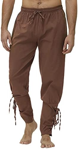 מכנסי תלבושות Miashui M מכנסיים קרסול שרוול סולידי עם מכנסי הגברים של הגברים ג'ין חתוך ישר מכנסיים גברים