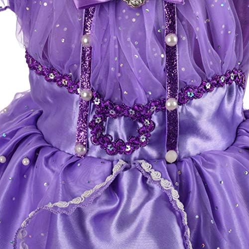 נסיכת הנסיכה של נערות ליטו אנג'לס תחפושת תלבושת שמלת מסיבות מפוארת סגולה עם אביזרים