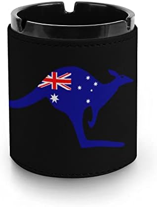 דגל קנגורו אוסטרלי אפרת סיגריות פו מעור מגש אפר מחזיק עישון לקישוט שולחן עבודה של המשרד הביתי