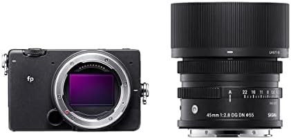 Sigma FP מצלמה דיגיטלית נטולת מראה עם עדשה עכשווית 45 ממ f/2.8 dG DN, צרור עם Sigma MC-21 Mount Converter Canon EF ל- Leica L & Filter Kit