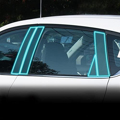 מכונית GZGZ חיצונית רכב חלון עמוד TPU סרט מגן ， למאזדה CX-5 2017-2021