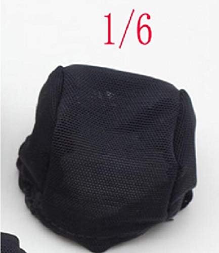 Vovolo BJD בובה פאות פאות כיסוי ראש בעבודת יד אביזרי בובה כובע Diy Diy שיער שיער פיצוי קבוע נטו עבור 1/3 1/4 1/6 כובע פאה צעצוע של SD, 5 גודל, שחור