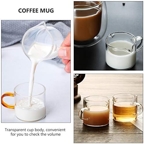 כוסות קפה יארדווה 2 יחידות כוס זכוכית כוס קרם מתקן קרם קרם קנקן אספרסו