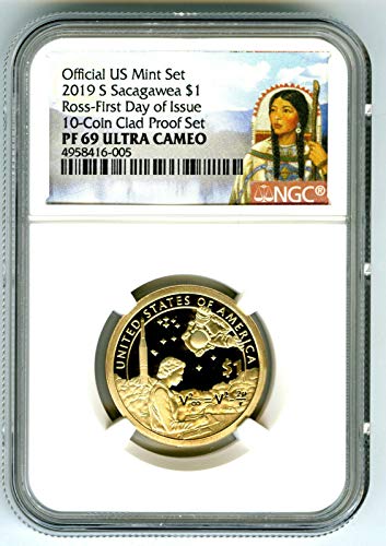 2019 S Sacagawea הוכחת יום ראשון של גיליון דיוקן תווית דולר PF69 UCAM NGC