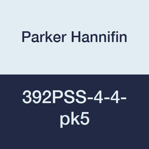 פארקר חניפין 392PSS-4-4-PK20 POLY-TITE COITE FORTING FOTTING, Bulkhead, 1/4 צינור דחיסה x 1/4 חוט זכר, 316 נירוסטה