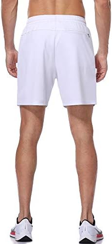 היסקיווין גברים של 7 מהיר יבש מכנסי ריצה אימון ריצה רשת מכנסיים קצרים עם כיסים רוכסן