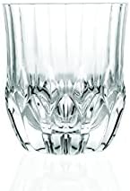 כוס כוס ברסקי-מיושן כפול-סט כוסות זכוכית קריסטל מעוצבות של 6 כוסות - לוויסקי - בורבון - מים - משקאות-כוסות שתייה-11.75 אונקיות. - תוצרת אירופה